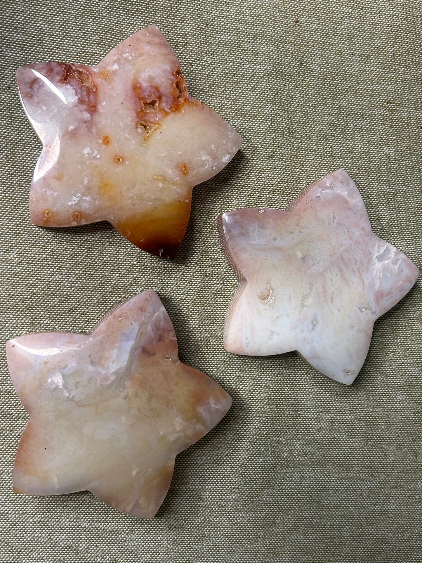 Pink Carnelian Stars