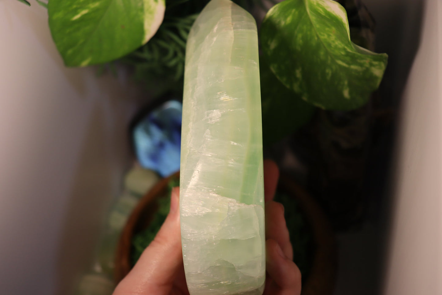 Pistachio Calcite Flame