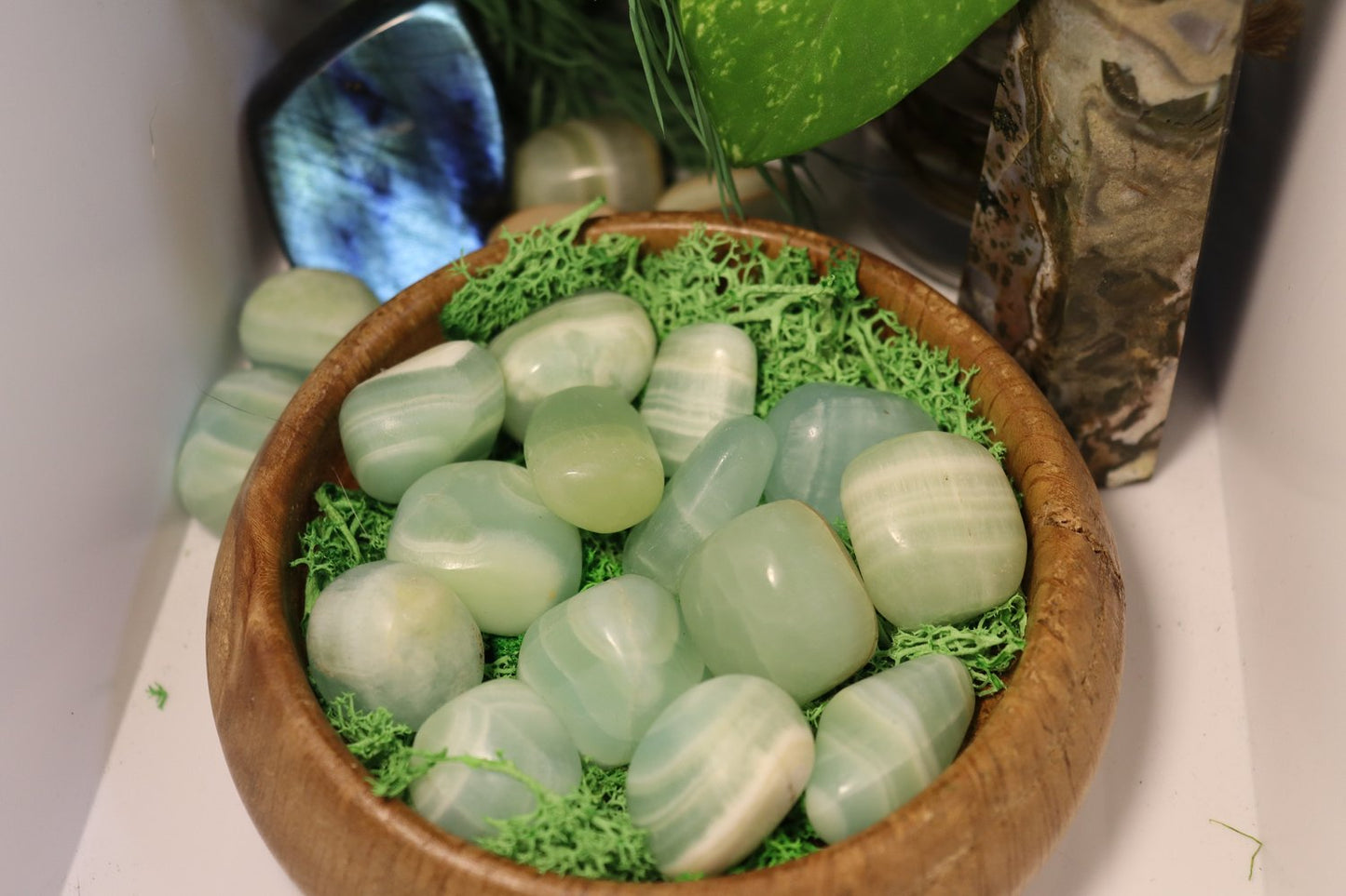 Pistachio Calcite Tumbles