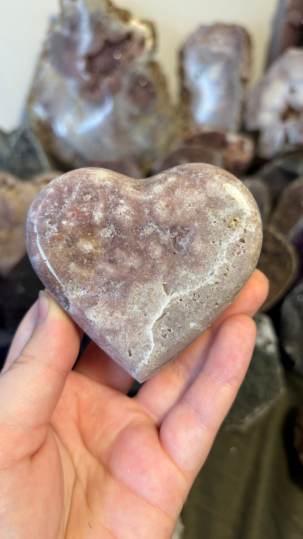 Pink Amethyst Heart #1