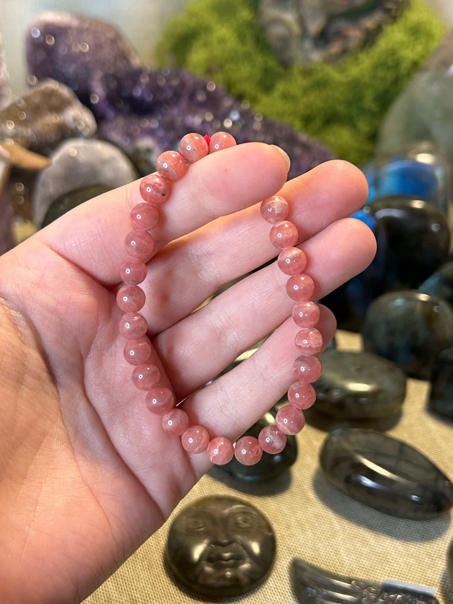 Rhodochrosite Bead Bracelets