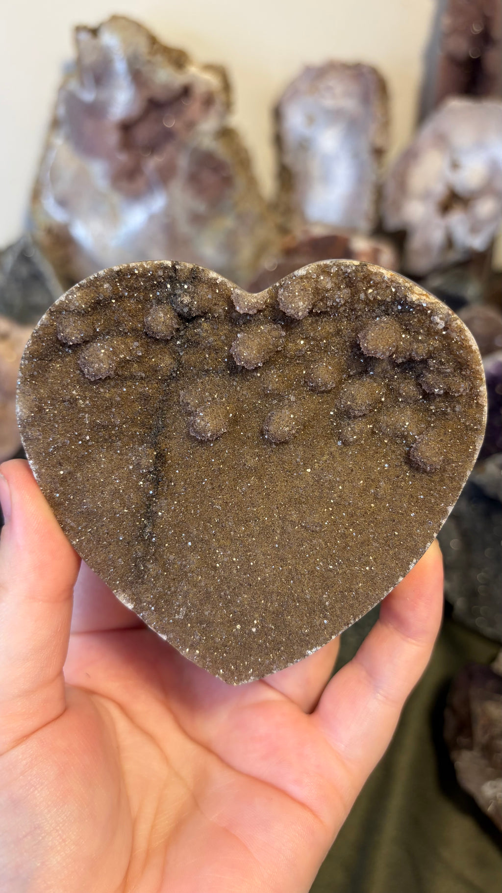 Rainbow Amethyst Heart #1