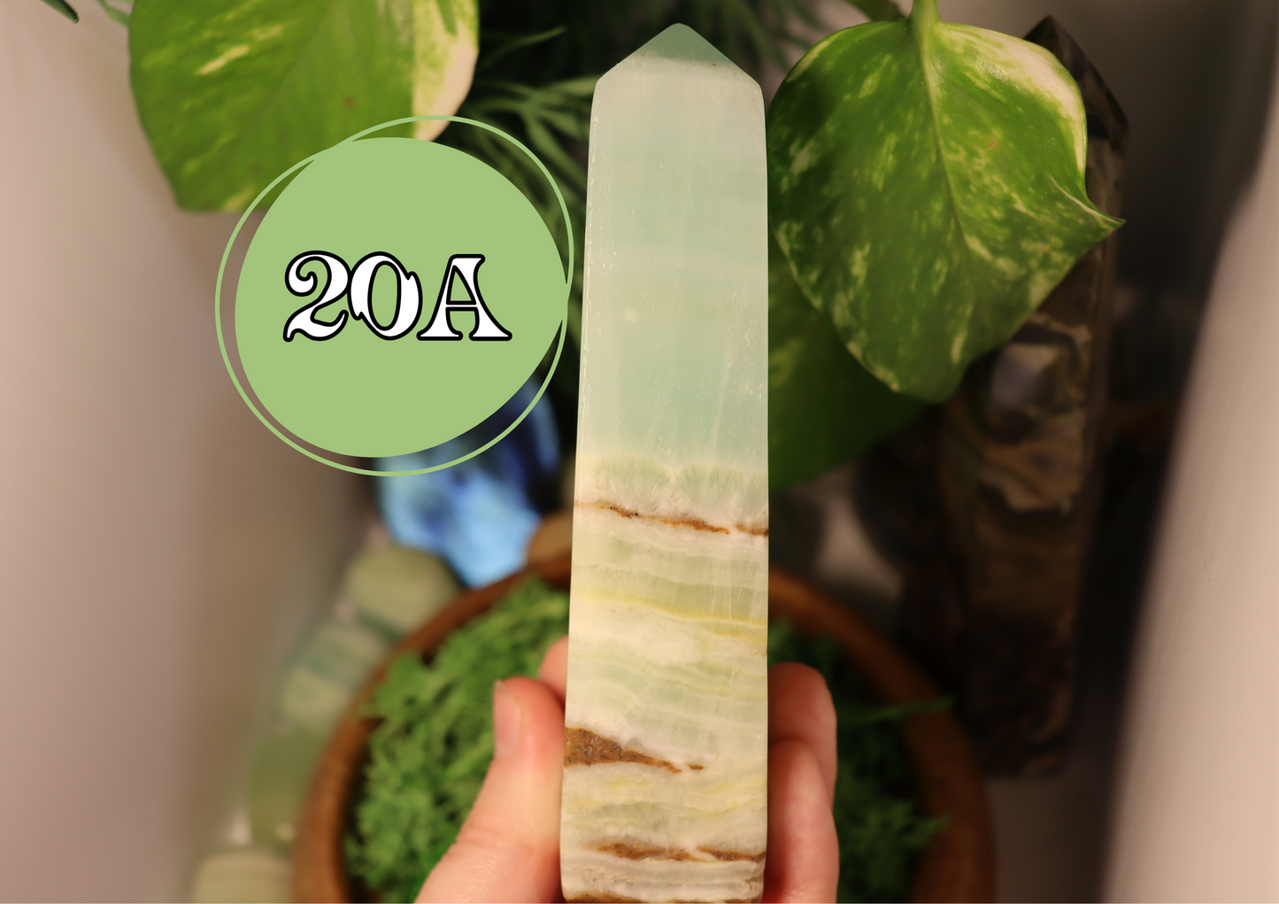 Pistachio Calcite Tower 20A