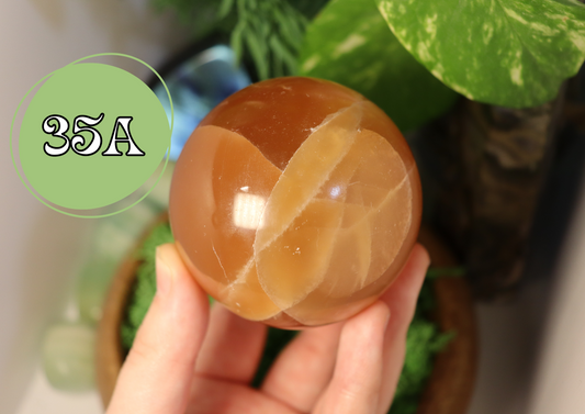 Honey Calcite Sphere