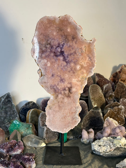 Pink Amethyst Slab (on stand)