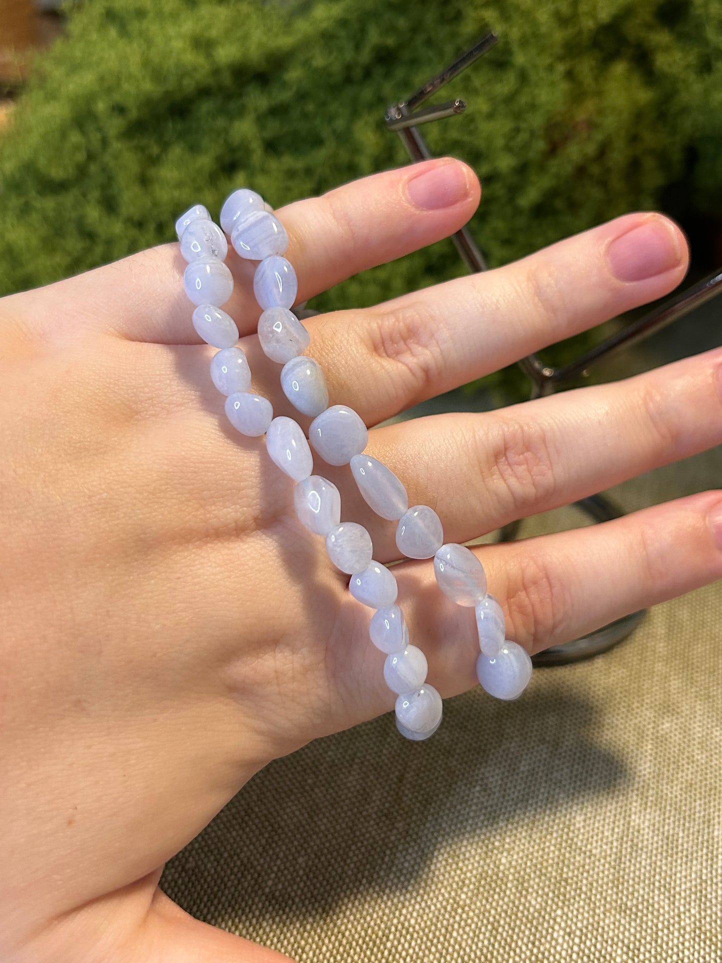 Blue Lace Agate Tumble Bracelet