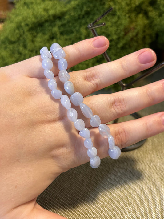 Blue Lace Agate Tumble Bracelet