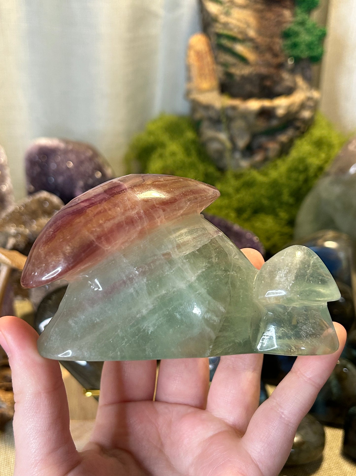 Fluorite Double Mushroom