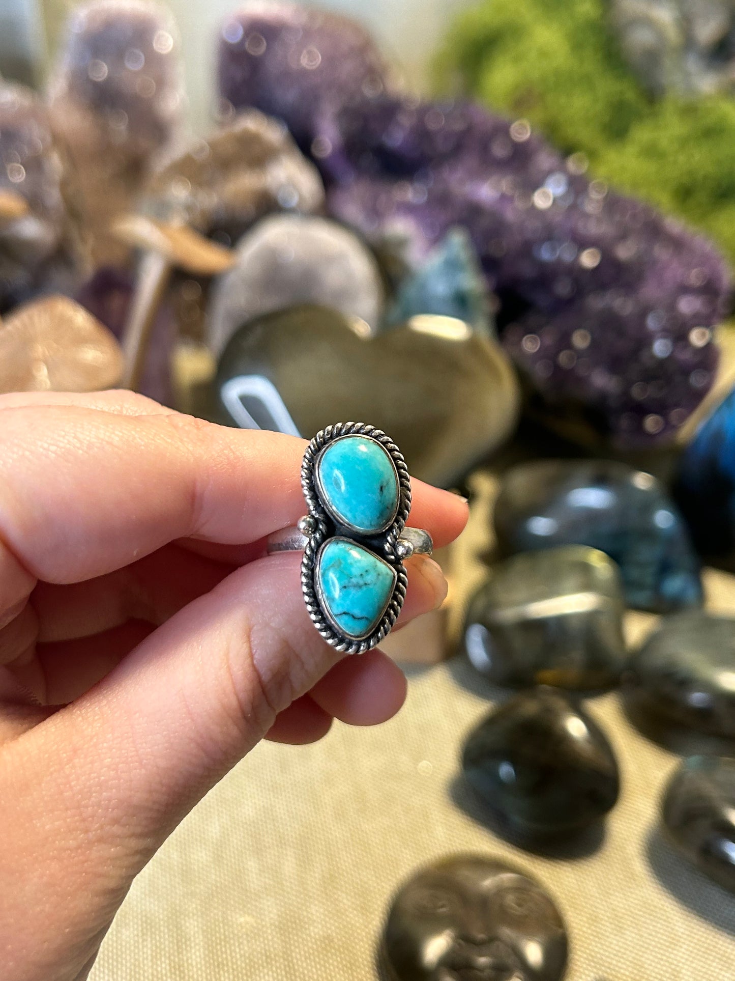 Turquoise Double Ring (S7)