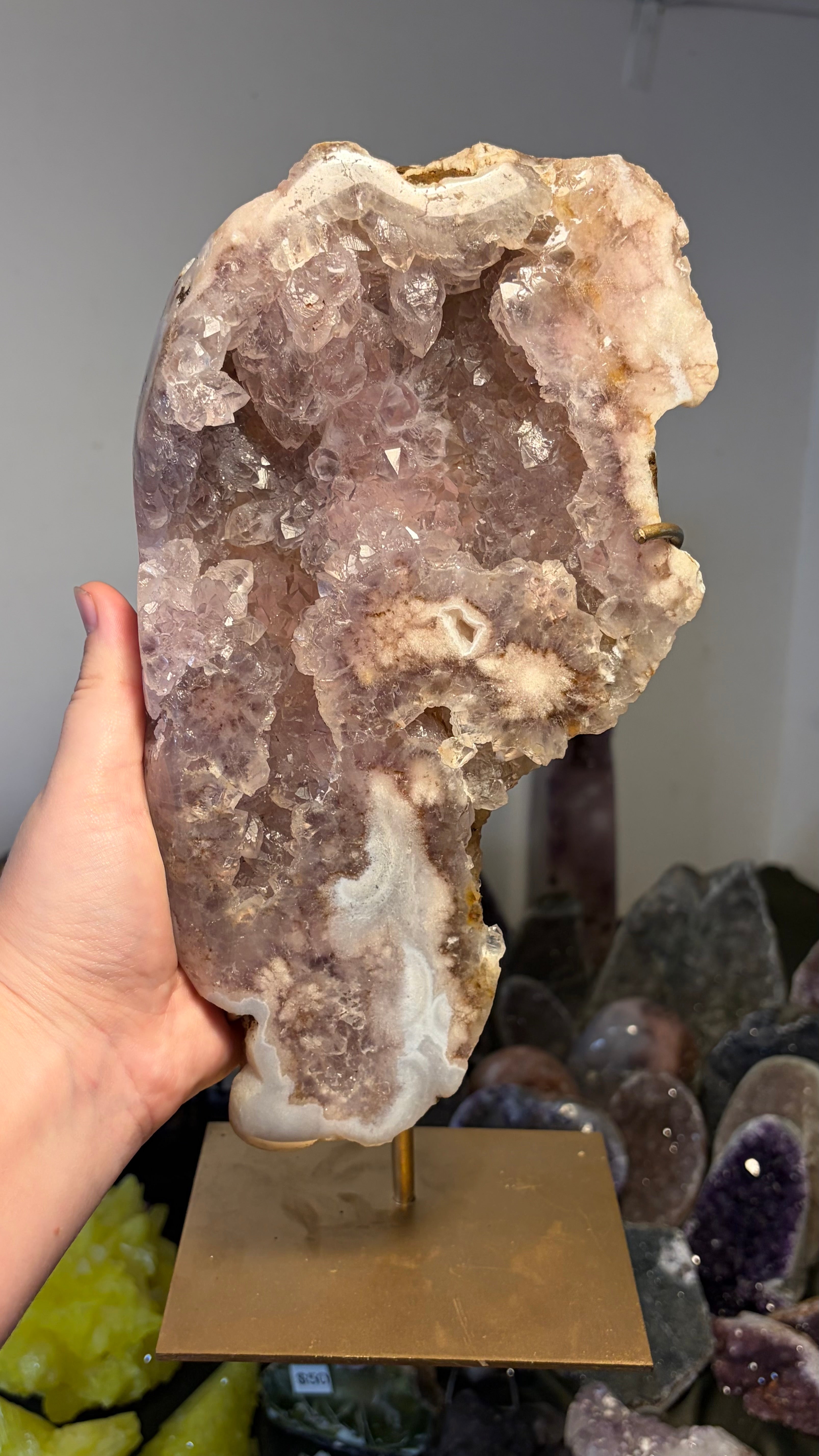 Pink Amethyst On Stand #1