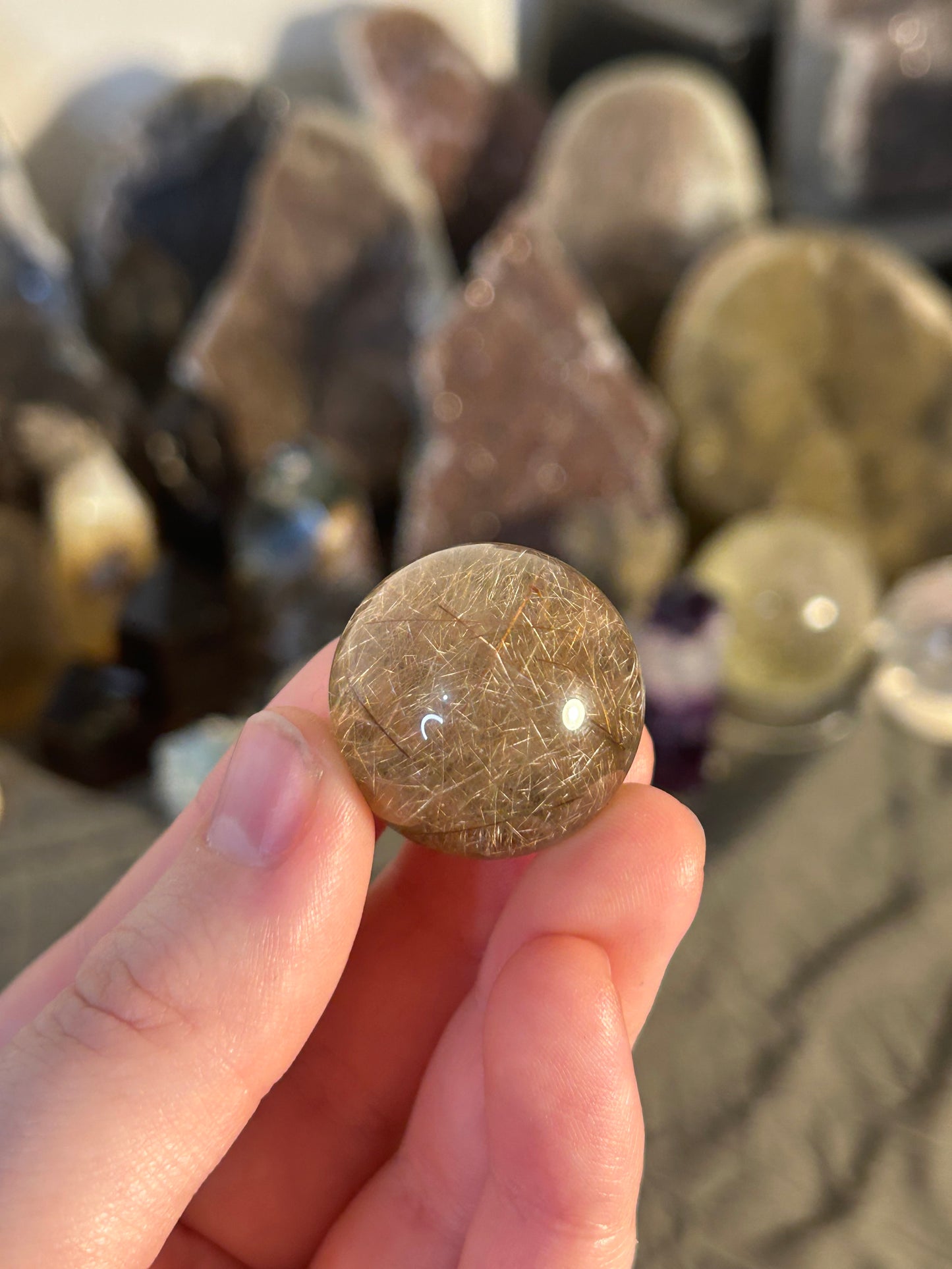 Golden Rutile Sphere