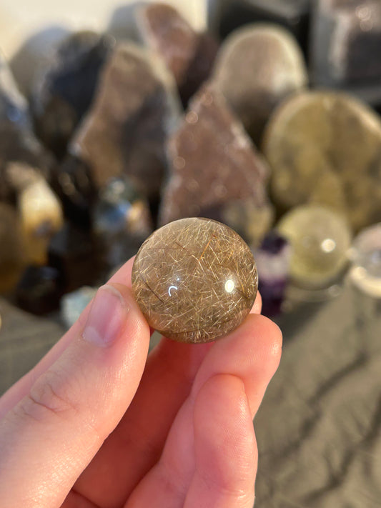 Golden Rutile Sphere