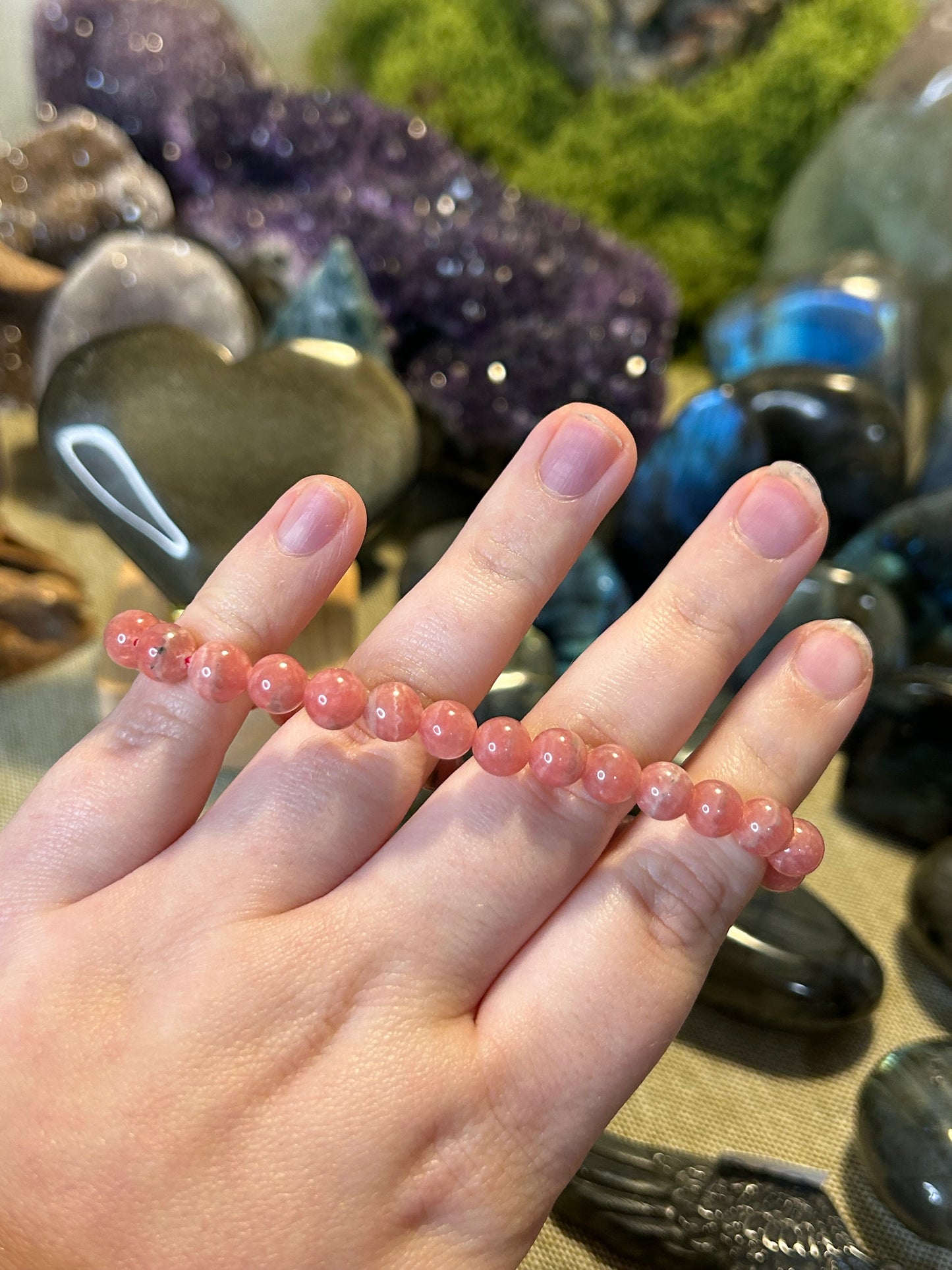 Rhodochrosite Bead Bracelets