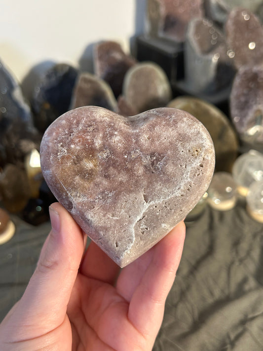 Pink Amethyst Heart B