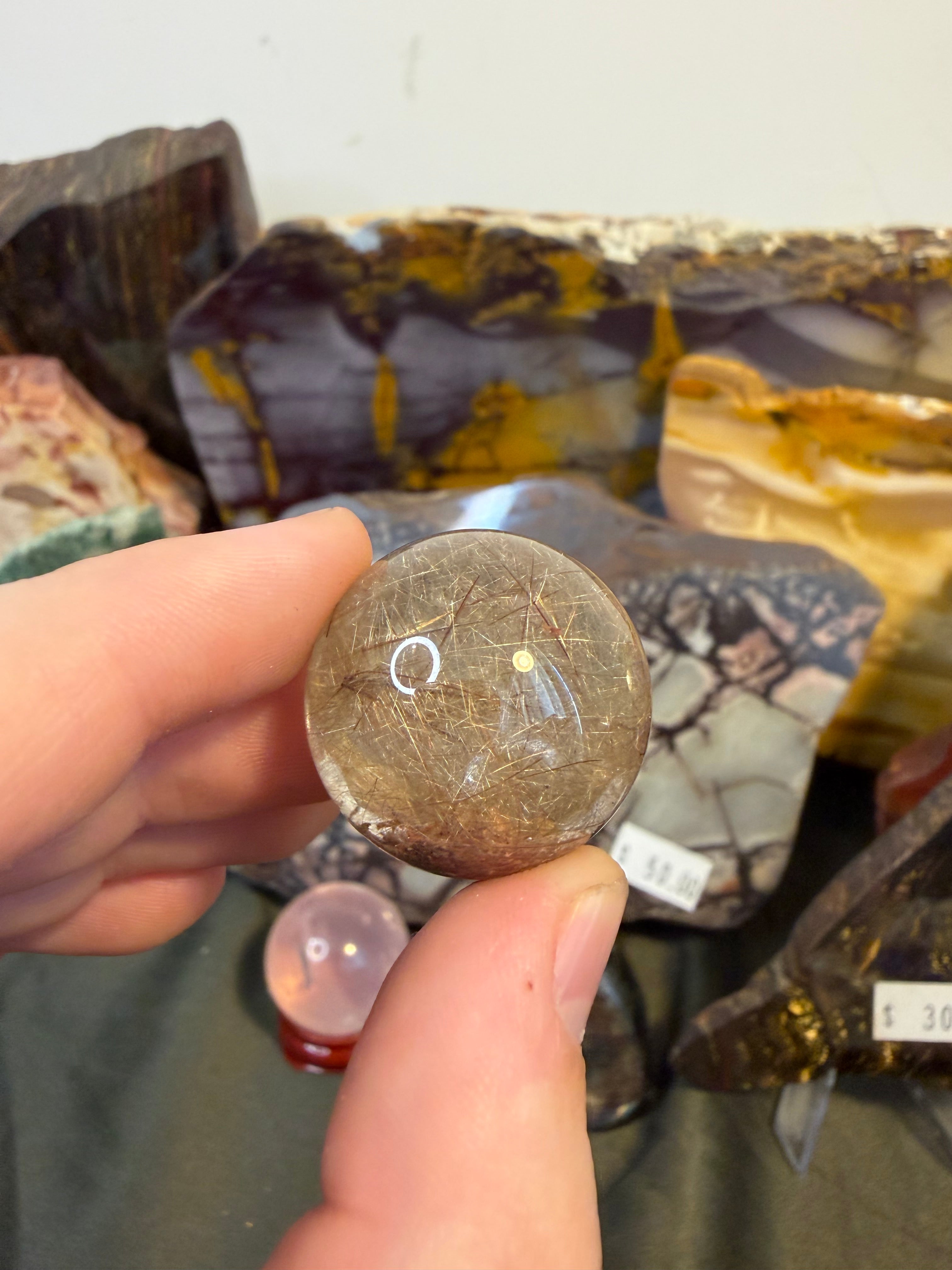 Golden Rutile Sphere