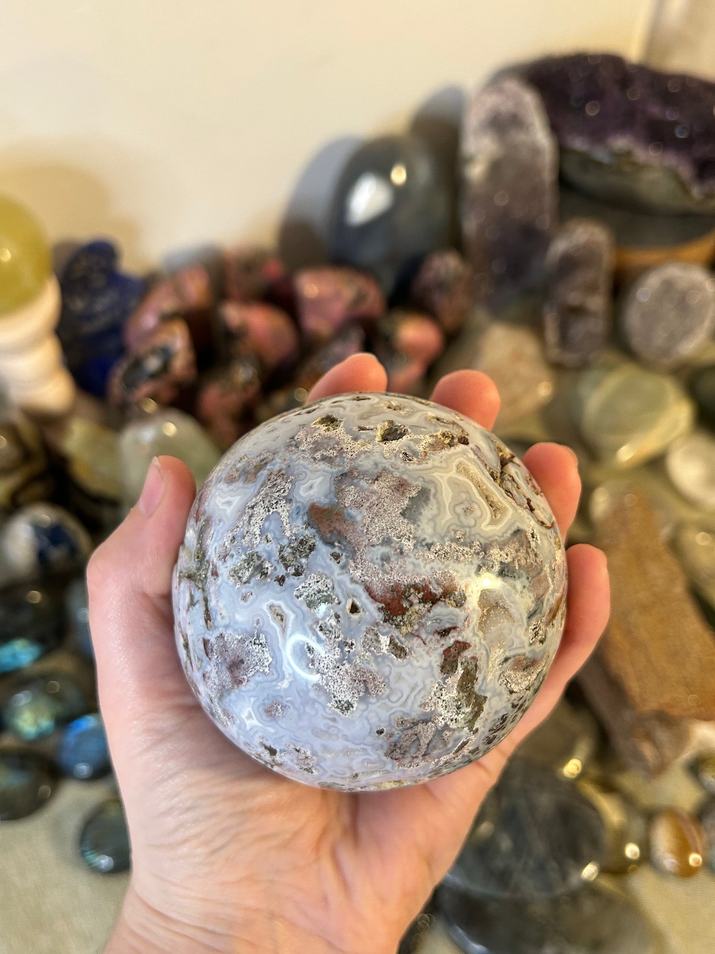 Big Cosmic Jasper Sphere