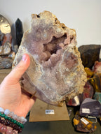 Pink Amethyst Slab On Stand #2