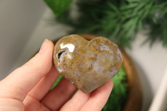Purple Moss Agate Heart