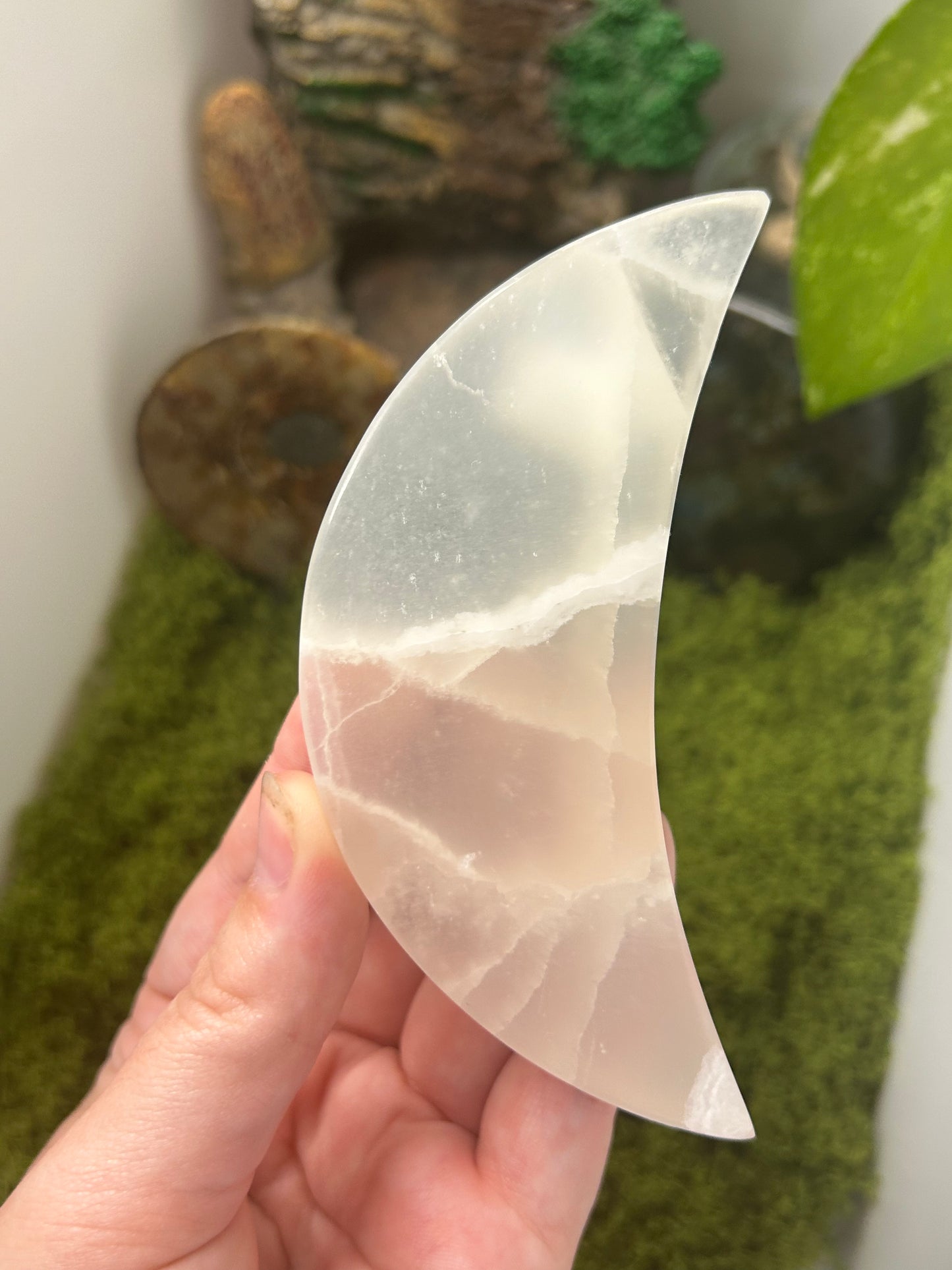 White Calcite Moon 2