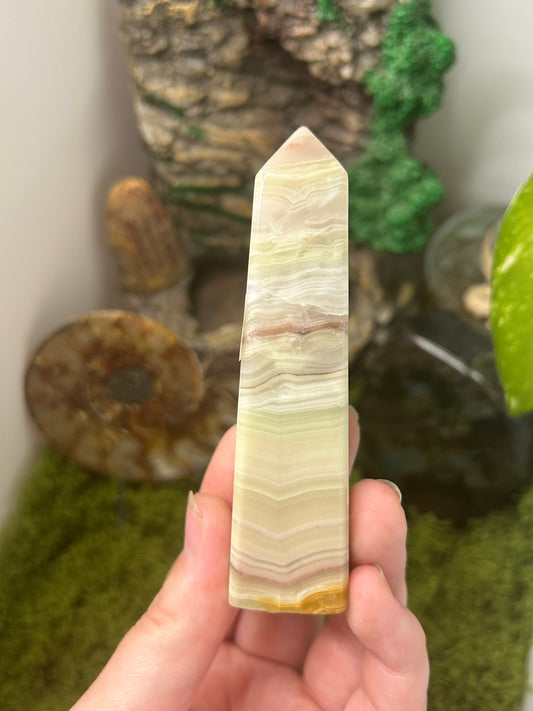 Pink Banded Calcite Tower 3