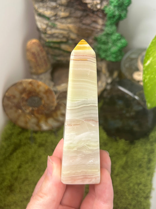 Pink Banded Calcite Tower 5