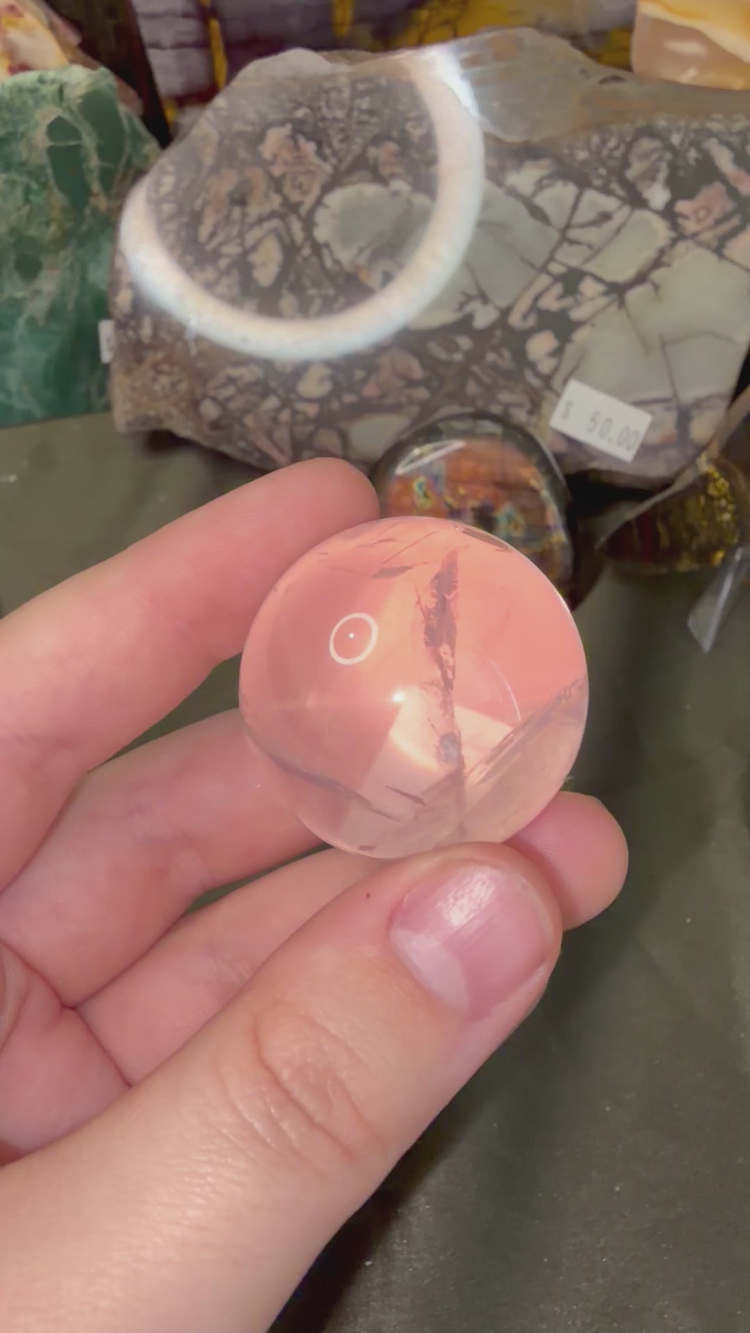 Star Rose Quartz Spheres