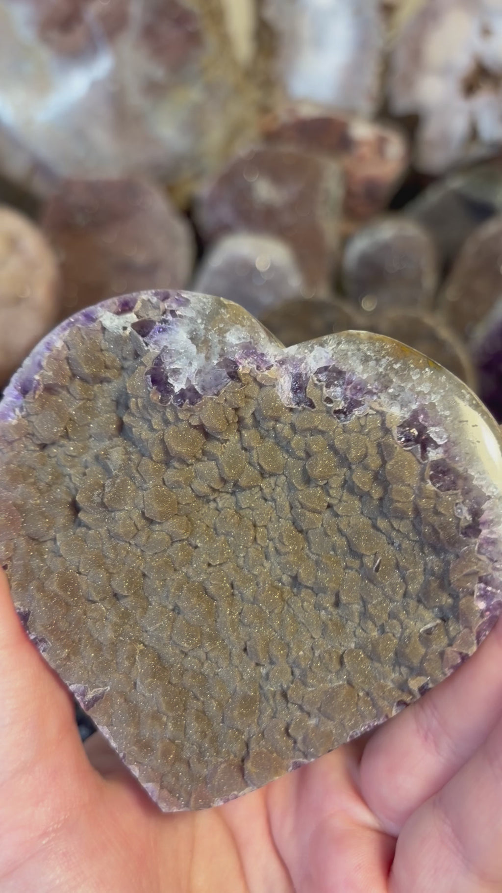 Rainbow Amethyst Heart #2