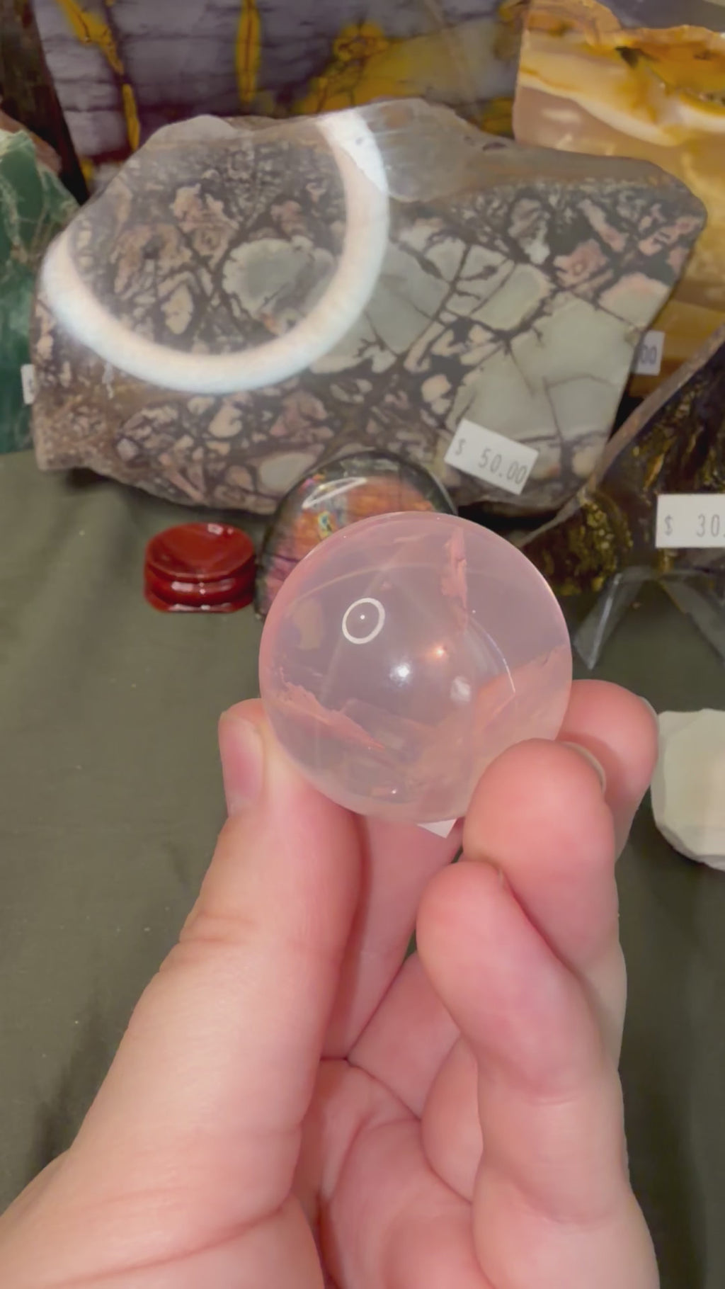 Star Rose Quartz Spheres